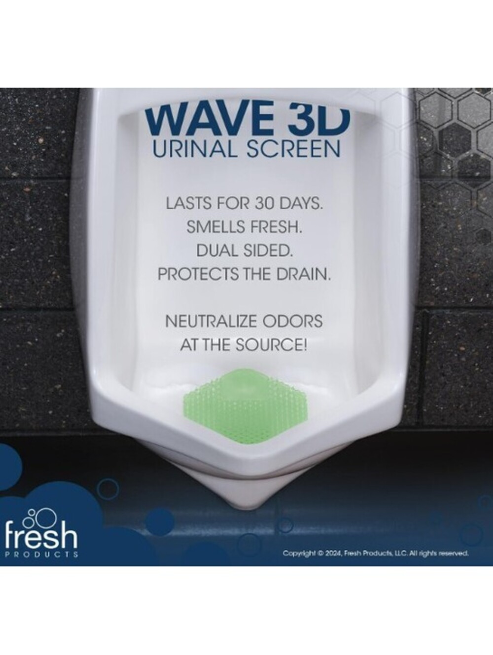 KleenLine The Wave 3D Urinal Deodorizer Cucumber Melon 10 Screens